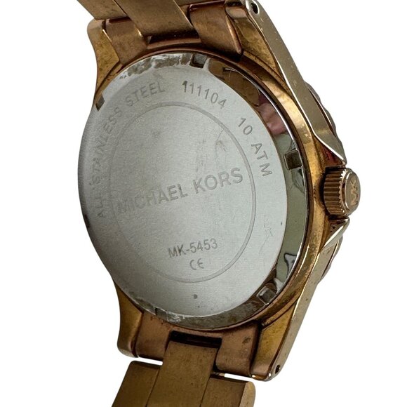 Michael Kors Runway Grey Mother of Pearl Rose Gold Plated Ladies Watch MK5453 - Picture 8 of 8